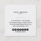 Carte de visite de cigogne d'aquarelle (Dos)