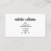 Carte de visite de cil (Dos)