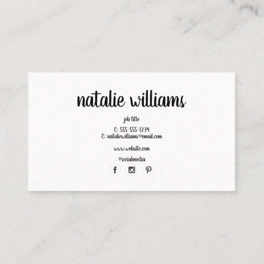 Carte de visite de cil (Dos)