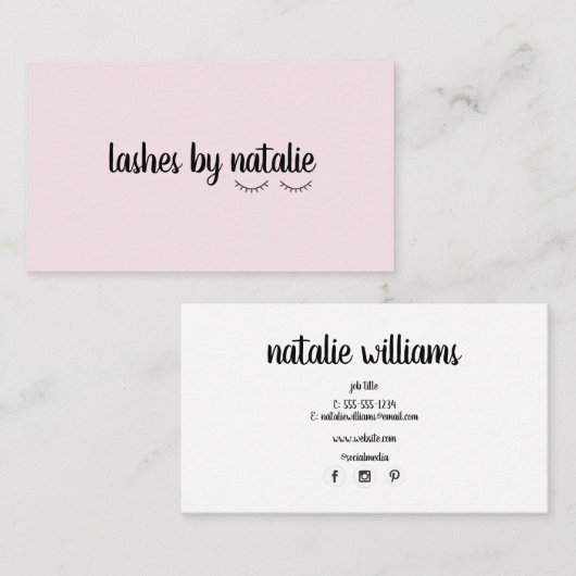 Carte de visite de cil (Devant / Derrière)