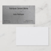 Carte de visite de ciment (Devant / Derrière)