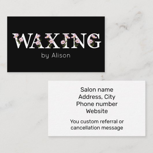 Carte de visite de cirage (Devant / Derrière)