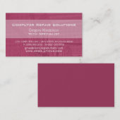 Carte de visite de circuit professionnel Fuchsia (Devant / Derrière)
