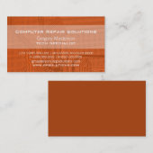 Carte de visite de circuit professionnel Orange (Devant / Derrière)