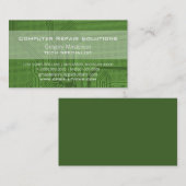 Carte de visite de circuit professionnel vert (Devant / Derrière)