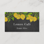 carte de visite de citrons d'aquarelle de tableau (Devant)