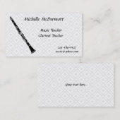 Carte de visite de clarinette (Devant / Derrière)