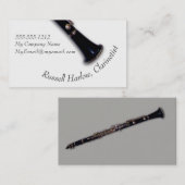 Carte de visite de clarinette (Devant / Derrière)