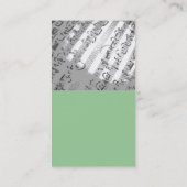 Carte de visite de clarinette et de Mozart (Dos)