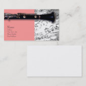 Carte de visite de clarinette pour (Devant / Derrière)