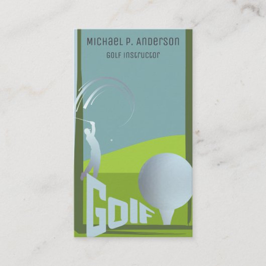 Carte de visite de classe de golf d'instructeur de (Devant)