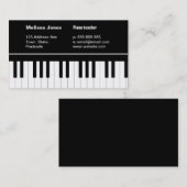 Carte de visite de clavier de piano (Devant / Derrière)
