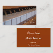 Carte de visite de clavier de piano (Devant / Derrière)