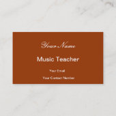 Carte de visite de clavier de piano (Dos)