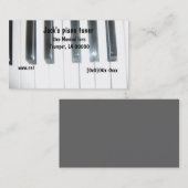 Carte de visite de clavier de piano (Devant / Derrière)