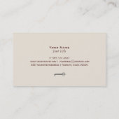 Carte de visite de clé vintage (Dos)