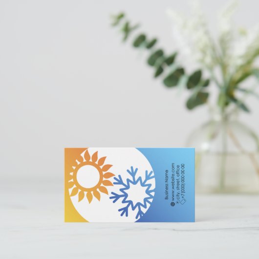 Carte de visite de climatisation (Debout devant)