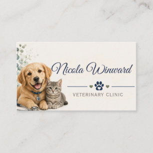 Carte de visite de clinique vétérinaire