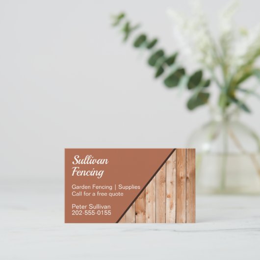 Carte de visite de clôture du jardin (Debout devant)