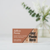 Carte de visite de clôture du jardin photo personn (Debout devant)