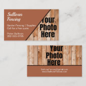 Carte de visite de clôture du jardin photo personn (Devant / Derrière)