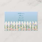 Carte de visite de clôture et de fleurs (Dos)