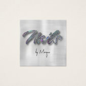 Carte de visite de clous holographiques Faux Diamo (Devant)