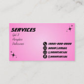 Carte de visite de clous métalliques (Dos)