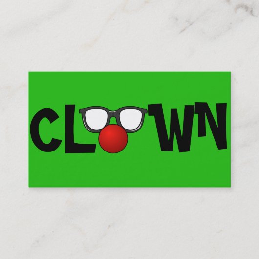 Carte de visite de clown pour l'animation d'enfant (Devant)