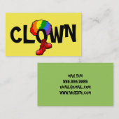 Carte de visite de clown pour l'animation d'enfant (Devant / Derrière)