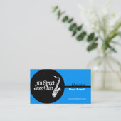 Carte de visite de club de jazz de musicien (Debout devant)