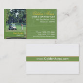 Carte de visite de club national de golf (Devant / Derrière)