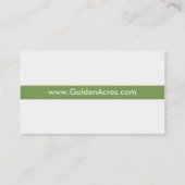 Carte de visite de club national de golf (Dos)