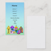 Carte de visite de cluster Birdhouse avec Arrière (Devant / Derrière)