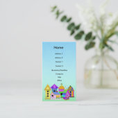 Carte de visite de cluster Birdhouse avec Arrière (Debout devant)