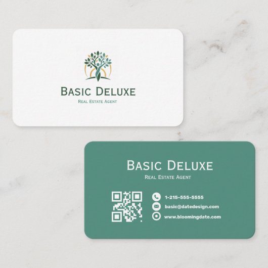 Carte de visite de coach de vie avec logo/code QR (Devant / Derrière)
