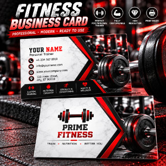 Carte de visite de coach personnel de fitness | Mo