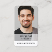 Carte de visite de coach sportif avec QR Code et p (Devant)