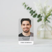 Carte de visite de coach sportif avec QR Code et p (Debout devant)