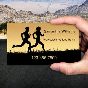 Carte de visite de coach sportif en athlétisme cou