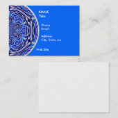 Carte de visite de cobalt de fenêtre rose (Devant / Derrière)