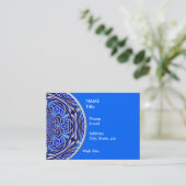 Carte de visite de cobalt de fenêtre rose (Debout devant)
