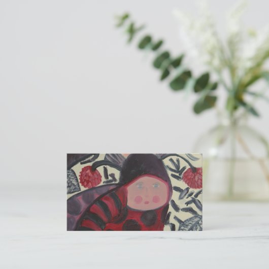 Carte de visite de coccinelle (Debout devant)
