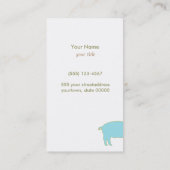 Carte de visite de cochon bleu (Dos)