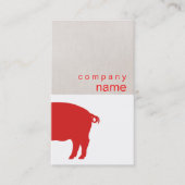 Carte de visite de cochon rouge (Devant)