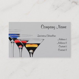Carte de visite de cocktail