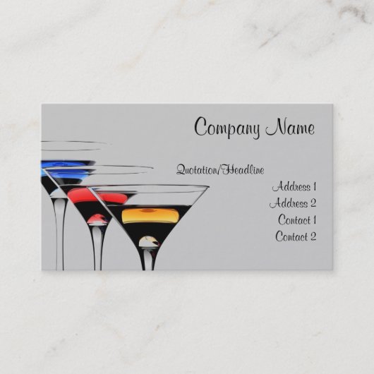 Carte de visite de cocktail (Devant)