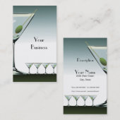 Carte de visite de cocktails Martini (Devant / Derrière)