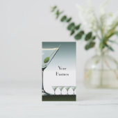 Carte de visite de cocktails Martini (Debout devant)