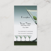 Carte de visite de cocktails Martini (Dos)